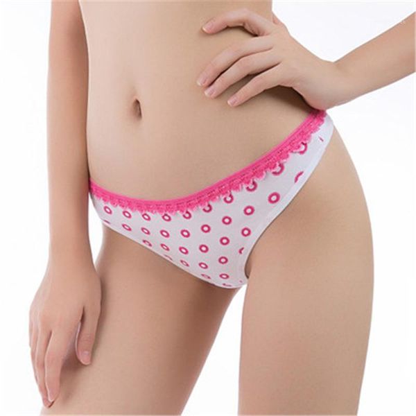 

lace thong briefs fashion breathable low waist panties lace polka dot printing comfortable casual designer female underwears women, Black;pink