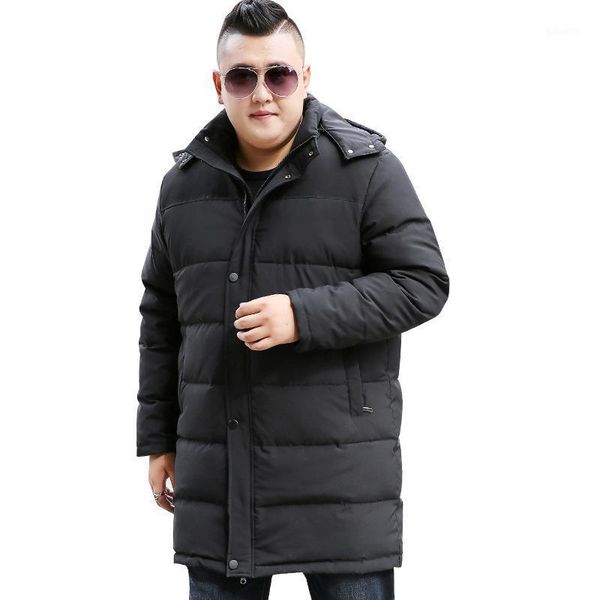 

winter male jacket men's winter large size mid-length hooded warm jacket men's extra large size -8xl 9xl 10xl black1, Black