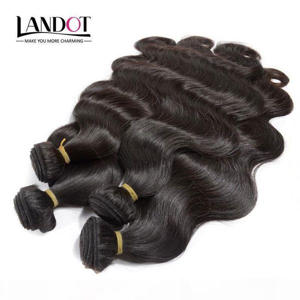

10a peruvian indian malaysian brazilian body wave hair 4 bundles lot unprocessed brazilian human hair weaves can bleach up 2 year life, Black