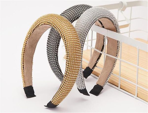 

bands корея стили оголовье волос мода женщины дамы блестящая проложенный алмазный ободки для волос обруч партии драгоценные аксессуары подар, Slivery;white