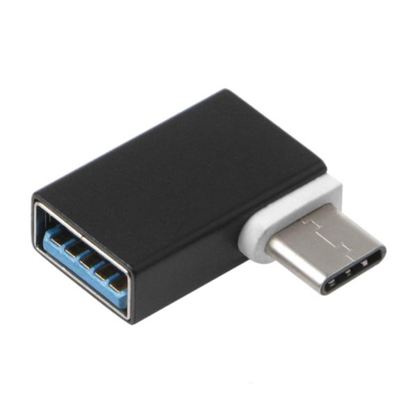 

cell phone adapters 90 degree type c to usb 3.0 female data otg converter for