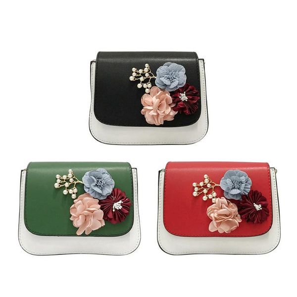 

женщины цветы лоскутная длинные цепи сумка pu кожа сумка посыльного crossbody сумки для женщин