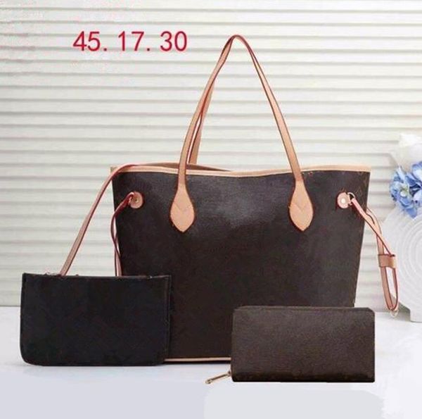 

fashion handbag women's shoulder bag 3-piece set high capacity tote silks scarf original quality with inner size 55