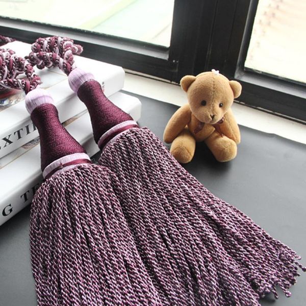 

1pc hanging ball curtain tieback tassel curtain buckle curtains braided binding tiebacks window tie back holder h jlldjs