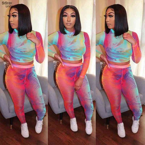 

printed tie dye sporty casual 2 piece sets women fashion workout crop and leggings co-ord set activewear outfits, White