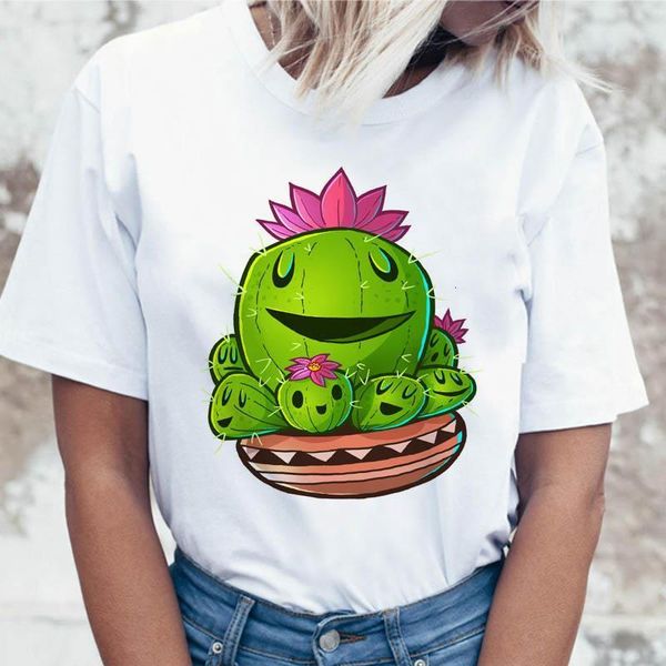 

cactus cacti family t shirt harajuku female funny tees for korean t-shirt clothing women graphic tshirt ulzzang, White