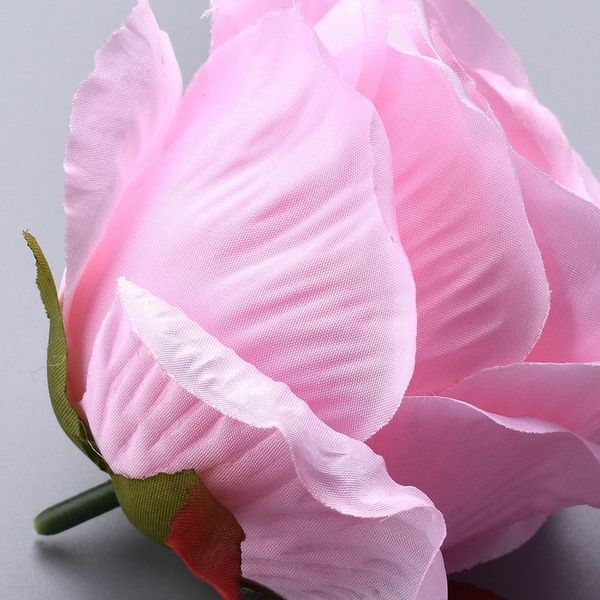 

4pcs silk blooming pink white roses artificial flower head for wedding decoration diy wreath gift scrapbooking big craf wmteil