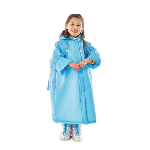 

good quality reusable impermeable kids girls boys waterproof school backpack hooded rain coat poncho rainwear with bbywpr