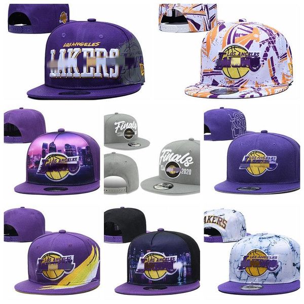 

los angeles lakers men sport caps men women youth lal 2020 tip-off series 9fifty adjustable snapback basketball hat purple, Blue;gray