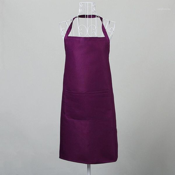 

aprons bib apron washable polyester 2 pockets kitchen pinafore waiter chef1