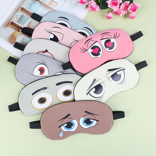 

1pc eye design sleep mask travel shade cover blindfold fashion cute cartoon natural relax sleeping eye mask soft padded sleep