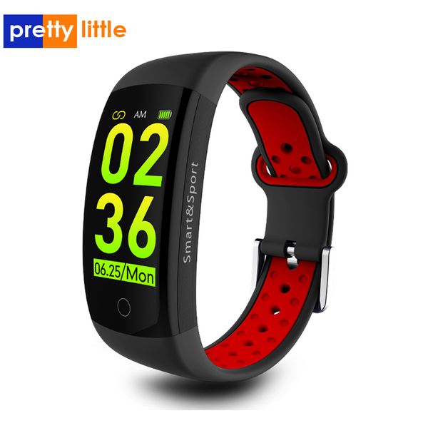 

smart watch waterproof blood pressure measurement gps q6s smart bracelet heart rate fitness watch, Slivery;brown