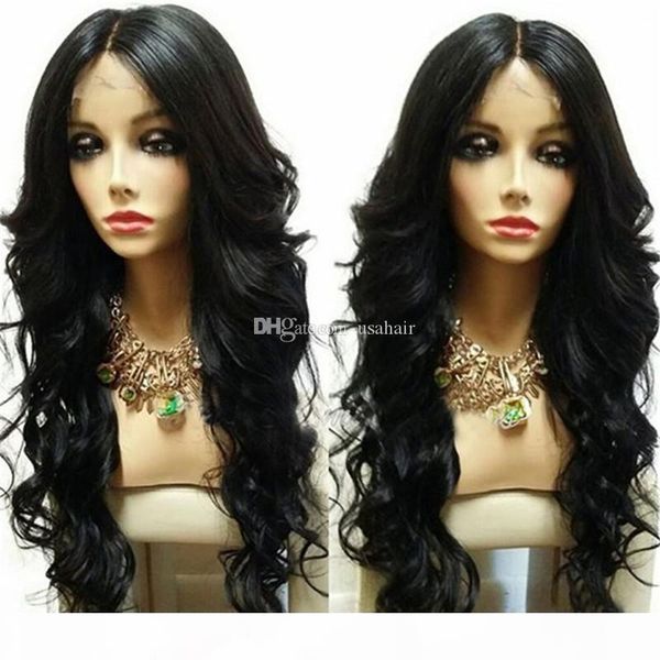 

virgin indian hair full lace wigs wavy for black women glueless peruvian virgin hair wig human full lace wavy wigs with baby hair, Black;brown