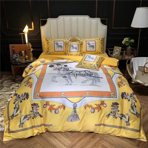 

4/6 pieces europe noble style bedding sets long staple egyptian cotton duvet cover pillowcase bedclothes living room set