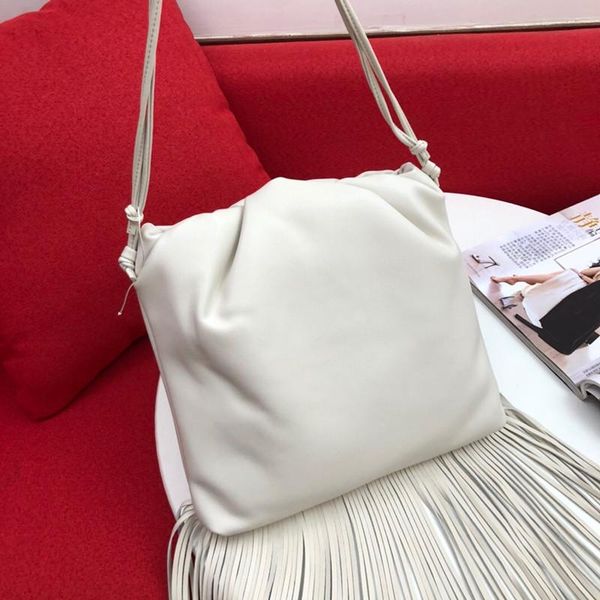 

2021 womens fashion tassel shoulder bag messenger bags solid retro handbag crossbody women genuing leather handbags