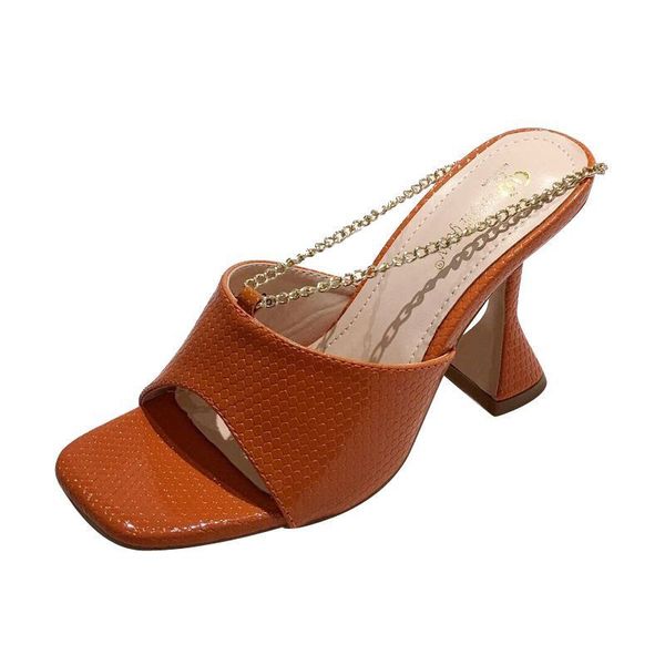 

2021 new summer fashions european and american open-style open-toed square-toe thick-footed shoes large heels women of size aaiw, Black