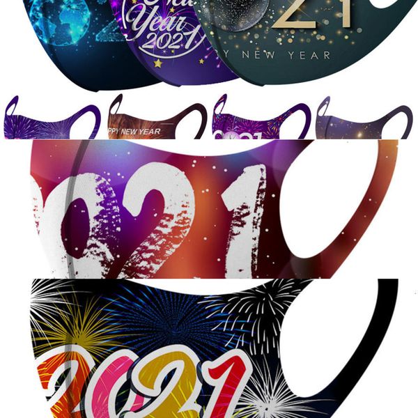 

usjweface 2021 new year printed designer mask cold-proof breathable dustproof 3d stereo mouth masks black red facemask 1