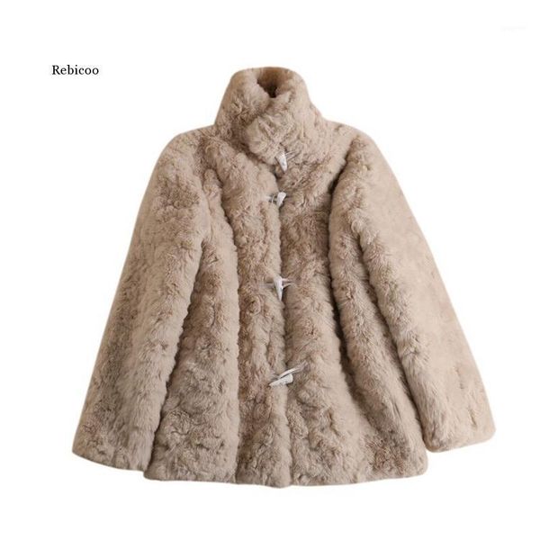 

long thick fashion new women's autumn winter fur coat overcoat women medium knitted warm wind rex fur coats1, Black