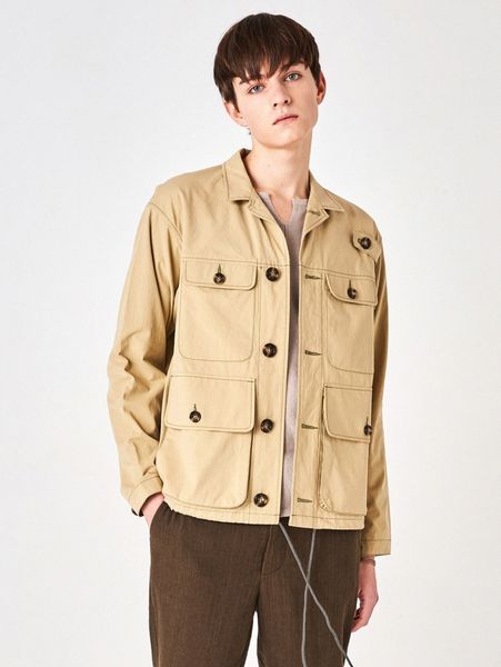 

men flap pocket jacket 87n2#, Black;brown