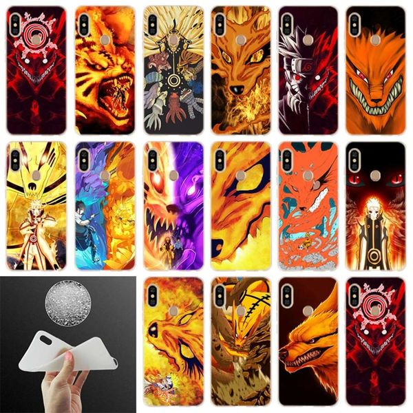 

naruto mobile phone box nine tail red fangs eye mask redmi note 8 5 8a 7 6 pro 6a s2 5a 4a 5plus y3 etui