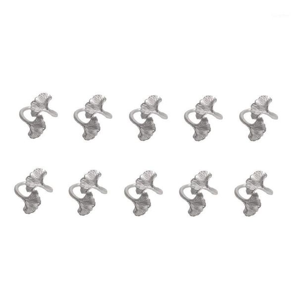 

10pcs/multi napkin button ginkgo leaf west napkin ring cloth ring metal l dining table1