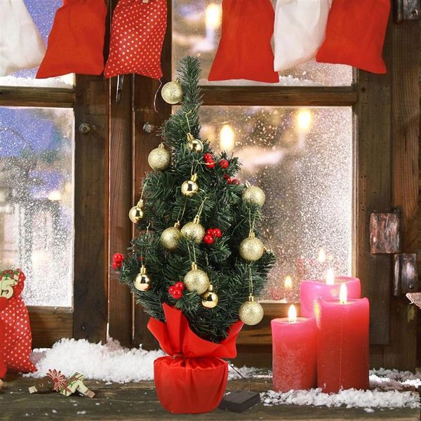 

christmas decorations 1 set xmas tree luminous mini party layout props no battery