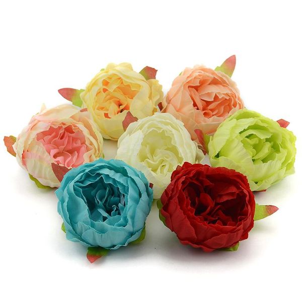 

1pcs 7cm large artificial decorative peony heads simulation diy silk flower head for wedding home party fake sqcwyr