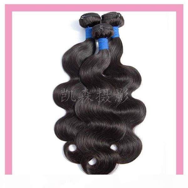 

malaysian virgin human hair 3 bundles body wave straight double wefts natural color 3 pieces lot hair products 8-30, Black