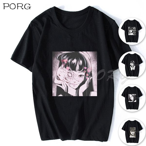 

junji ito japanese anime manga japan short sleeve 90s vintage japanese homme droshipping sport hooded sweatshirt hoodie men t shirt