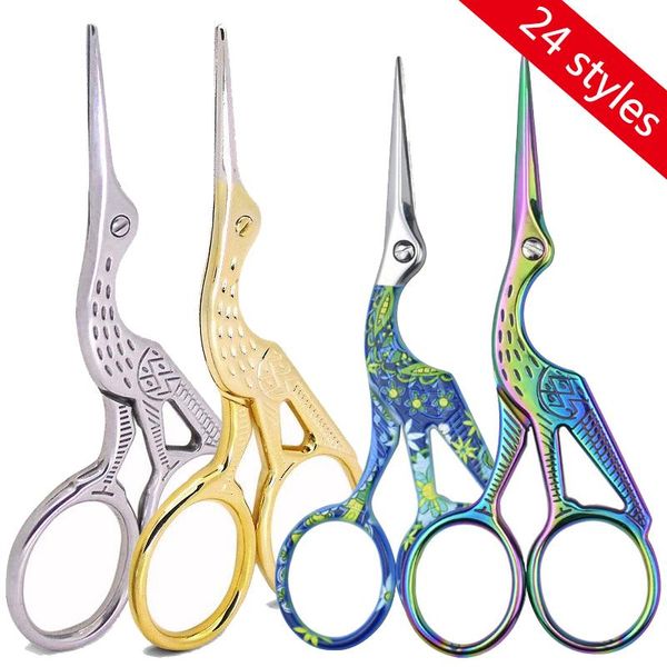 

24 styles looen stainless steel scissors cross stitch embroidery sewing tools costura scissors handcraft diy tool accessories, Black