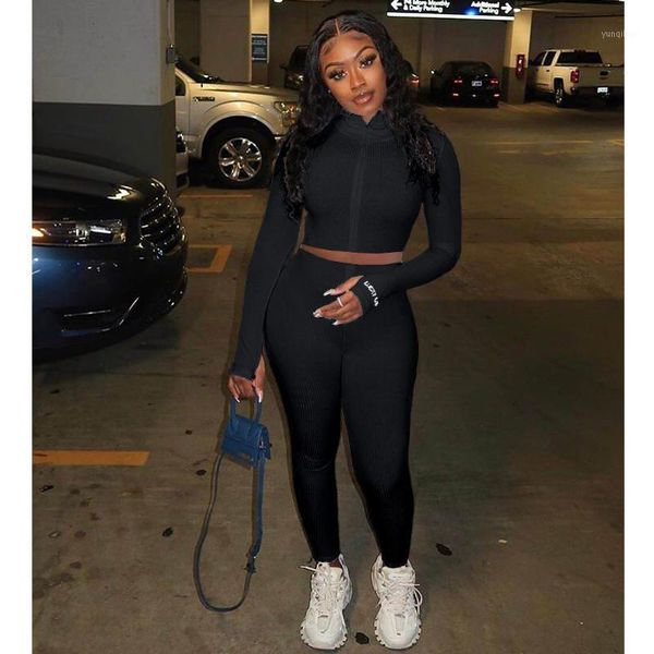 

2020 winter women's high-collar embroidered letter zipper sport two-piece set bulk items wholesale lots1, Gray