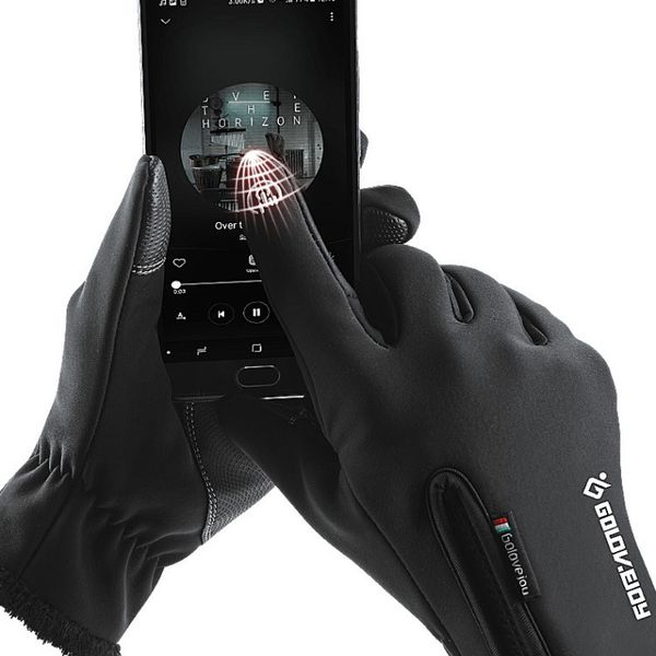 

qwinter touch screen warm windproof gloves for men' driving motorcycles and antiskid women' outdoor sports riding cold proof fle, Blue;gray