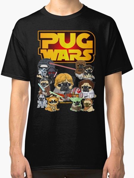 

sport 2019 new summer casual o-neck solid color loose basic pug wars men's t shirt blackp t shirts