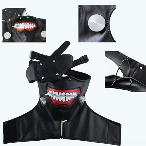 

wus9s tokyo ghoul zipper eye 94gbu tokyo mask kimuyan mask cosplay zipper anime leather
