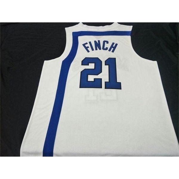 

#21 larry finch memphiss college basketball jersey or custom any name or number jersey, Black