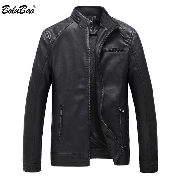

bolubao brand suede autumn winter men pu clothing male casual leather jackets coats c1103, Black;brown