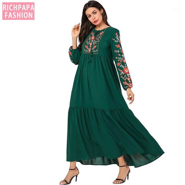 

vestido abaya turkey dubai arabic muslim hijab dress kaftan sukienki women caftan marocain tesettur elbise robe musulmane longue1, Red