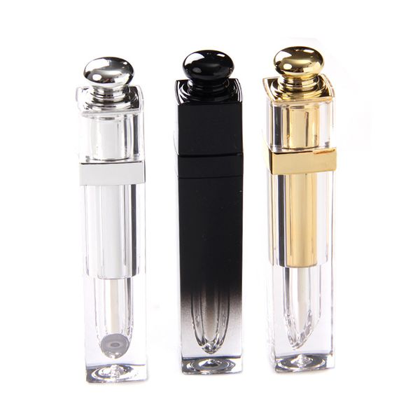 

4.5ml upscale lip gloss tubes square empty lipgloss lip balm containers with screw cap gold and silver 3 colors 43 l2