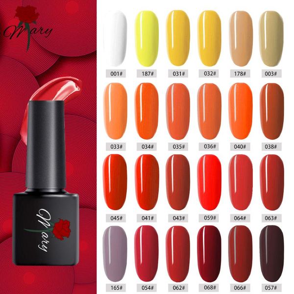 

nail gel rosemary red yellow 28 colors polish for manicure varnish hybrid semi permanent lacquer, Red;pink