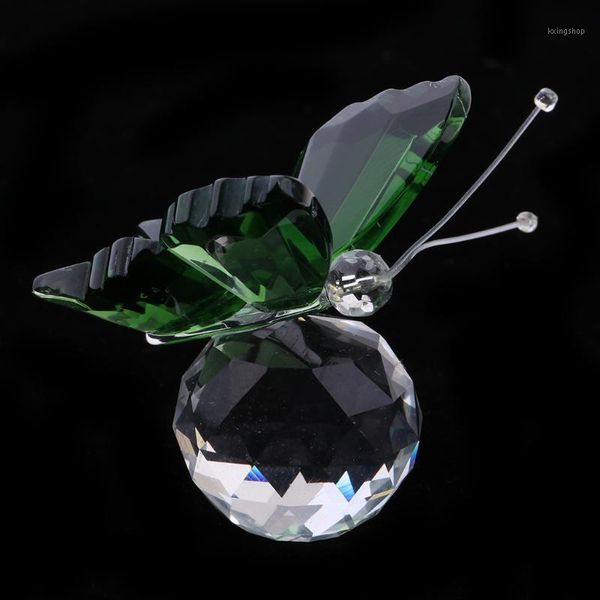 

animal crystal butterfly cut glass decoration, 2'', six colors for choosing1