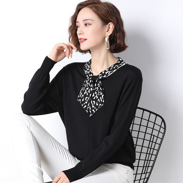 

adacr fatten and bigger size 200 dress 2020 thin for women fat mm autumn sweater kg sweaterloose casual sweater for women uvyeq, White;black