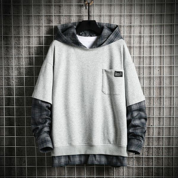 

spring autumn 2021 skateboard casual new men's hip hop hoodies sweatshirts streetwear one piece brand white fashion clothe 7xt1, Black
