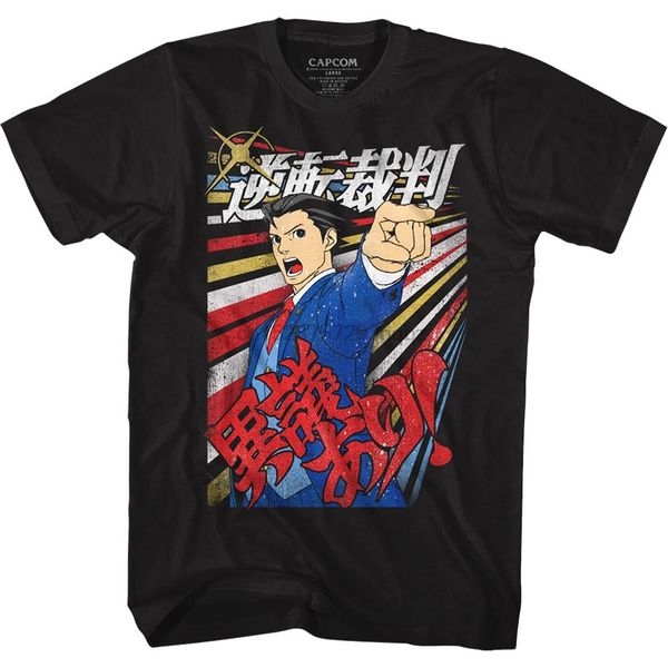 

american classics ace attorney igiari pointing the finger black t-shirt tee sport hooded sweatshirt hoodie