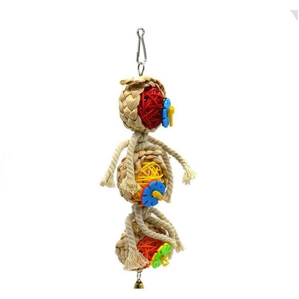 

parrot toys ball pet bird bites climb chew toys hanging cockatiel parakeet swing par qylpbr bdesports