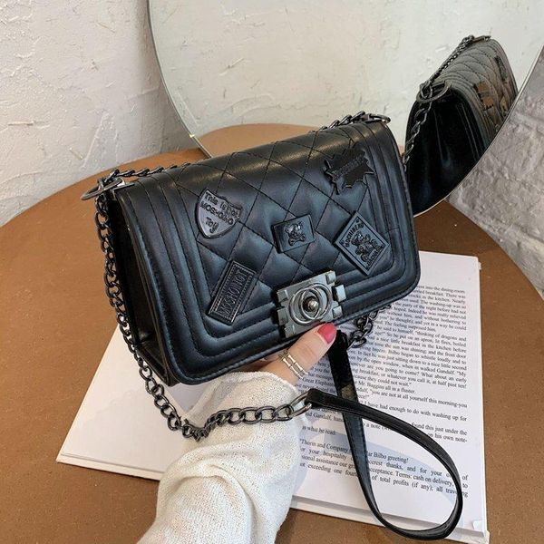 

crossbody chain bag и сумки с металлической цепью моды малый пакет мешок плеча мода pu женщин сумки кожа messenger