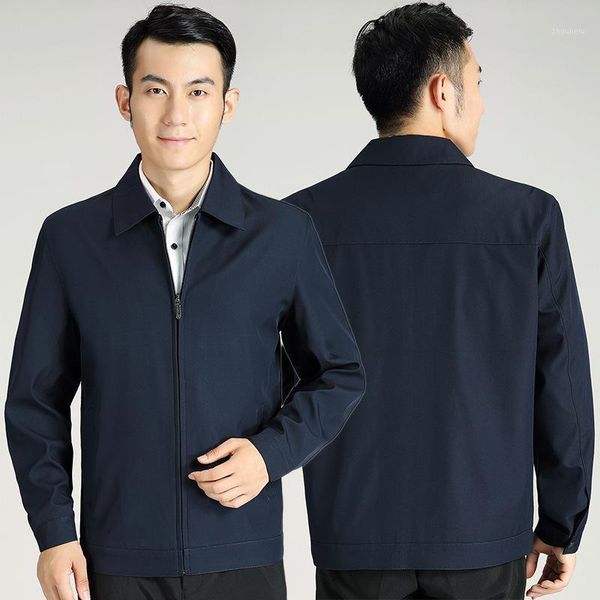 

shanghai new europe sang 2020 autumn and winter middle-aged men's wear casual jacket1, Black