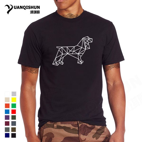 

sport simple geometric line dog print t shirts new stylish casual men's cotton short-sleeved t-shirt home comfortable t-shirt unisex