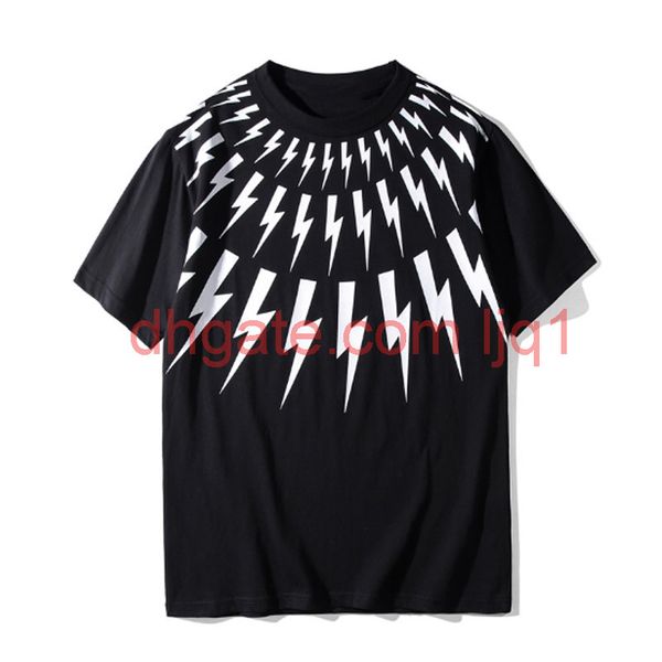 

19ss mens t shirt fashion casual couples short sleeve mens printing round neck black white sport tees
