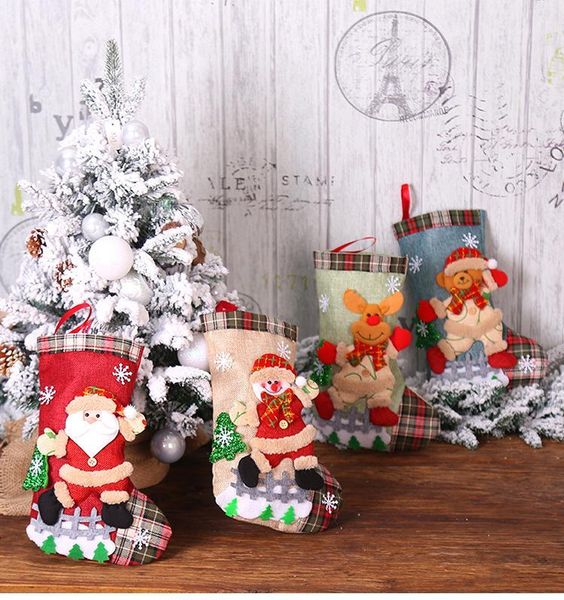 

christmas decorations creative gifts of high - grade cloth art the old hang gift bags decoration stockings1