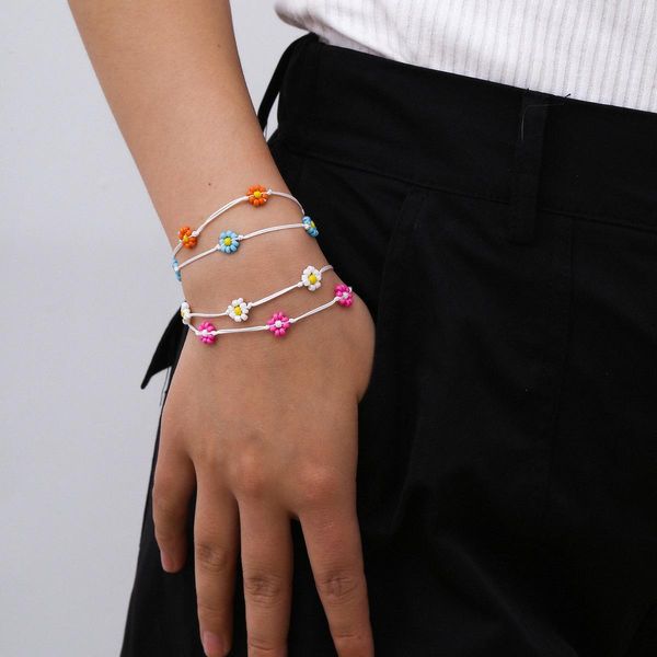 

ноги rope красочные bohemian цветок летние бусы белый браслет seed handmade ножные женщины цепи ювелирные изделия бич leg sqcuhq queen66, Silver